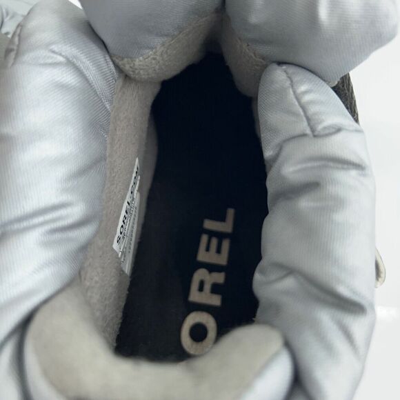 Sorel Women Size 8.5 Out N About Puffy Waterproof Bootie Shoe Silver Winter Boot - Picture 9 of 14